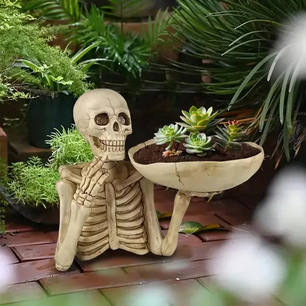 Halloween Skeleton Storage Tray, Skull Halloween Candy Dish Fruit Snack Serving Tray Platter Cupcake Containers Goth Dining Table Centerpiece Halloween Serving Trays And Platters