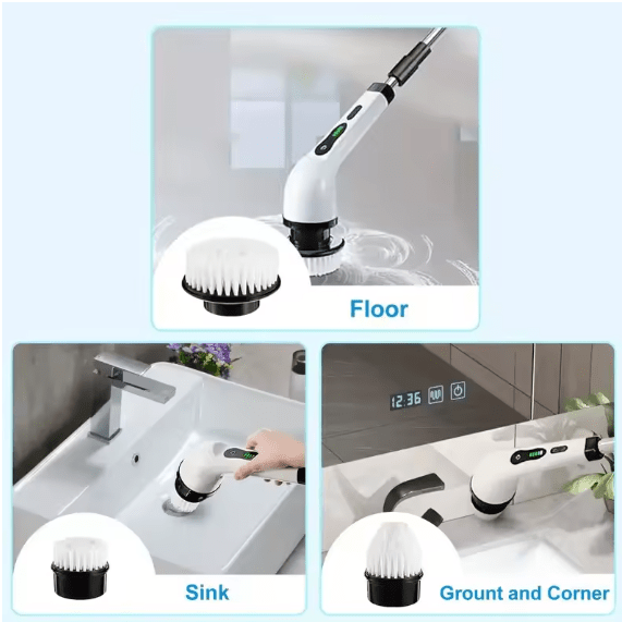 Electric Cleaning Brush JY-6010 – Cordless Multi-Surface Scrubber