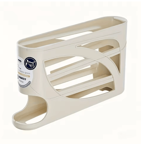 Rolling Egg Dispenser Rack – 3-Tier Automatic Storage Organizer